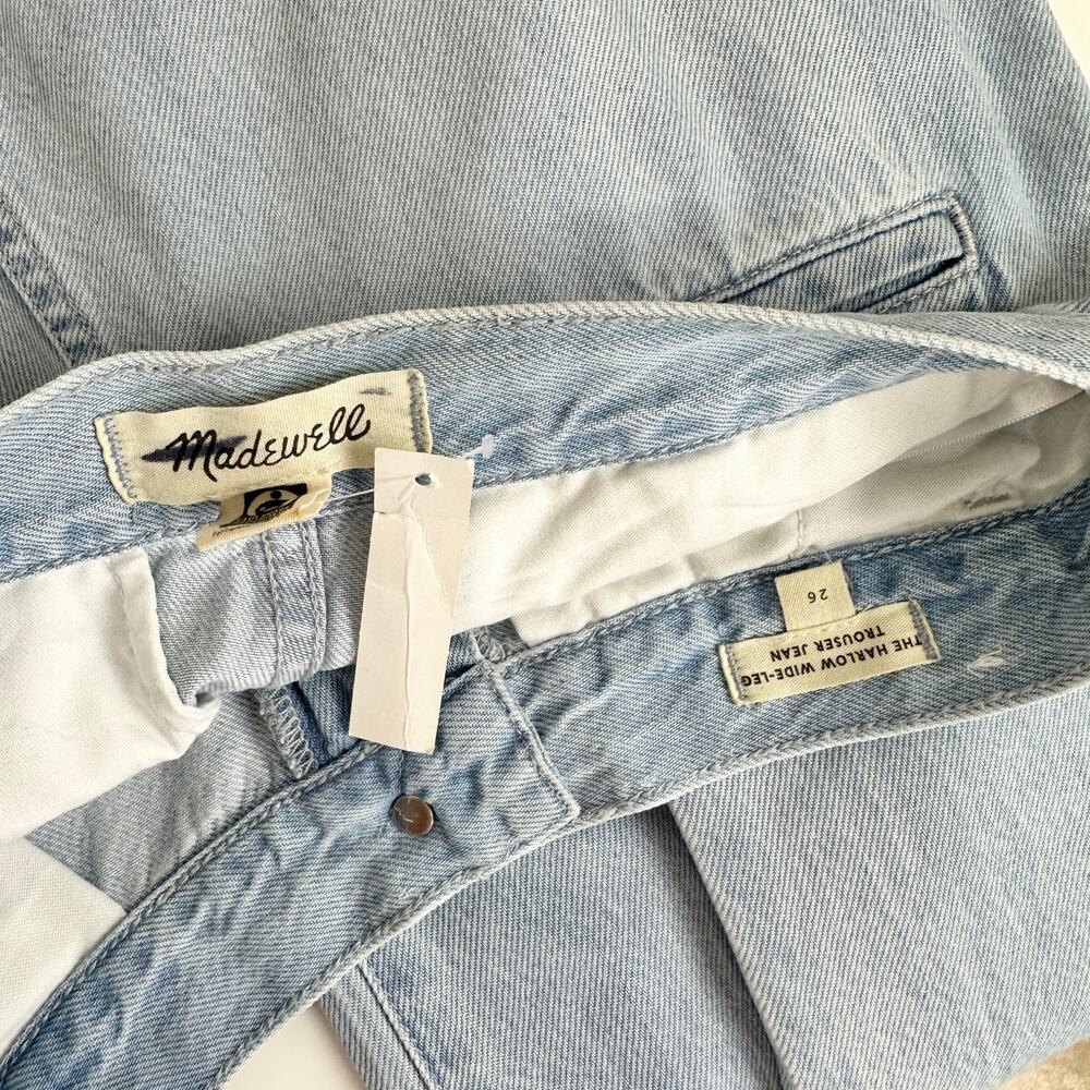 Madewell Light Blue Denim Wide Leg Jeans - Picture 11 of 13